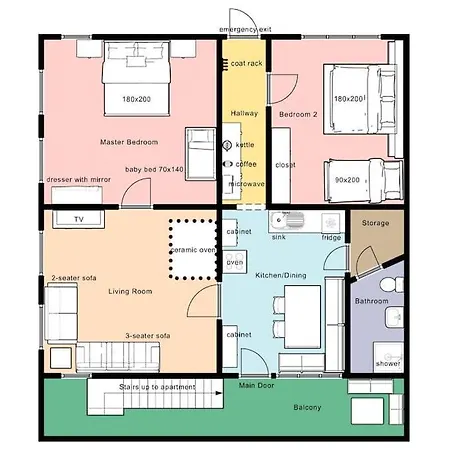 Apartament Family-friendly With Balcony