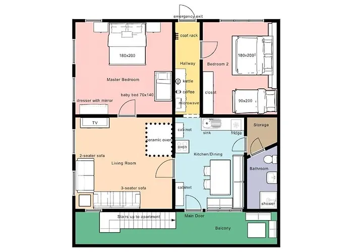 Appartement Family-friendly With Balcony